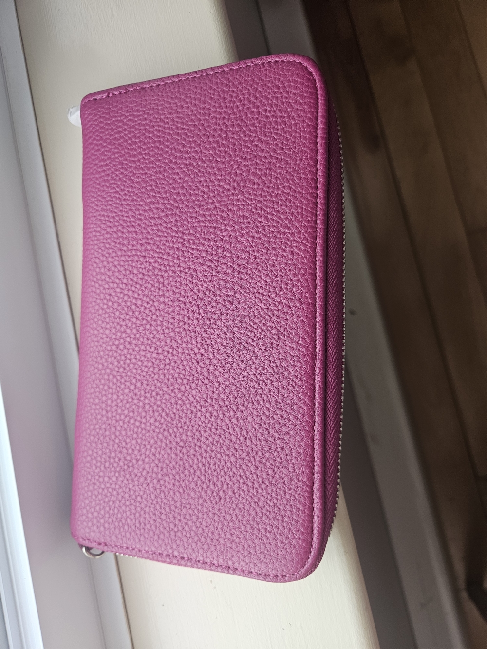 Women's Zip-Around Wallet in Raspberry Pink - Picture 3 of 3